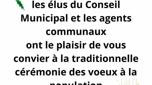 VOEUX A LA POPULATION