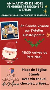 Festivités de Noel Creche Vivante le vendredi 16 décembre